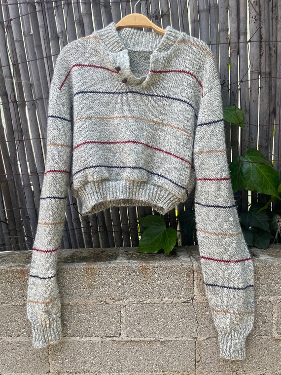 Remade Cropped Vintage Sweater