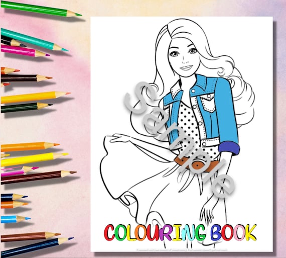 Desenhos para colorir da Barbi pintar a Barbie vídeo de criança desenhos  divertidos para colorir 