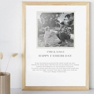 Impresión del Día del Padre - Carta personalizada para mi papá - SOLO ARCHIVO DIGITAL