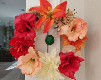 Disney's Moana Inspired Flower Front Door Wreath