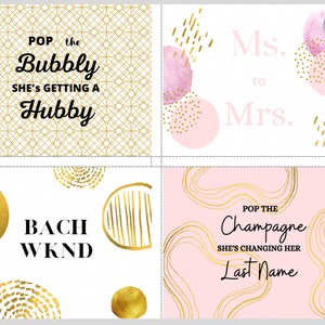 Bridal Champagne Label Pack (8 Count)