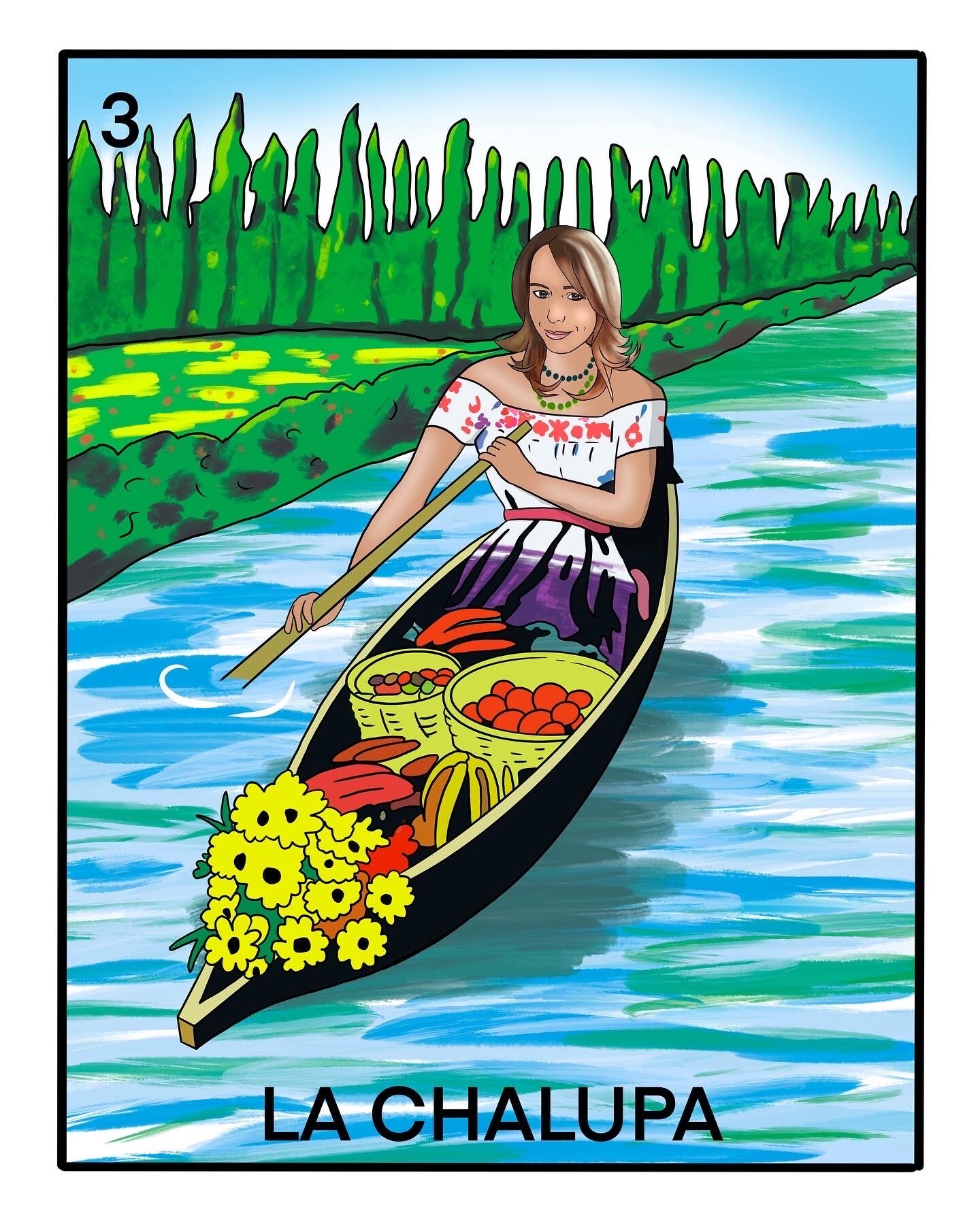 Custom Portrait Mexican Loteria La Chalupa Hand Drawn Digital Only - Etsy