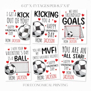 Fußball Valentinstag - Printable - Kinder Valentinstag Karten - Sofortiger Download - Süß - Schule - Klasse Valentinstag - Digitaler Download