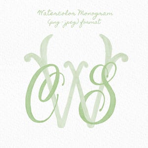 Custom Three Monogram Initial Letters, Three Monogram for Crest Design, Wedding Monogram, Wedding Logo, Custom Watercolor Wedding Crest