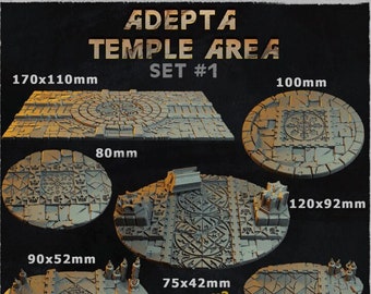 Adepta Temple Area | Miniature Bases | Zabavka Workshop | Tabletop RPG Miniature Figures