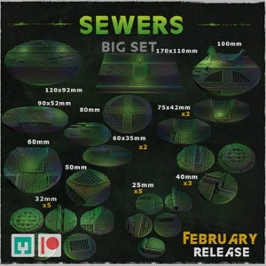 Sewers | Miniature Bases | Zabavka Workshop | Tabletop RPG Miniature Figures