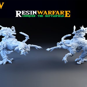 Warlord on Armored Rat Brute by ResinWarfare | Tabletop RPG Miniature Figures