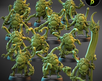 Escuadrón Eyecolite de Clay Beast Creations / Figuras en miniatura para juegos de rol de mesa