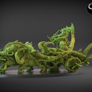 Savage Warlord on Chariot firmy Clay Beast Creations | Figurki miniaturowe do gier RPG
