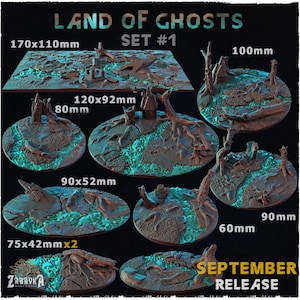 Land of Ghosts | Miniature Bases | Zabavka Workshop | Tabletop RPG Miniature Figures