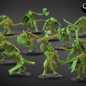 Stellar Warrior Squad by Clay Beast Creations | Tabletop RPG Miniature Figures