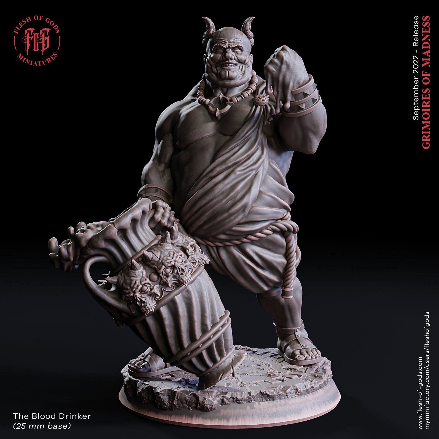The Blood Drinker by Flesh of Gods | High Quaility 3D Print | Tabletop RPG Miniature Figures