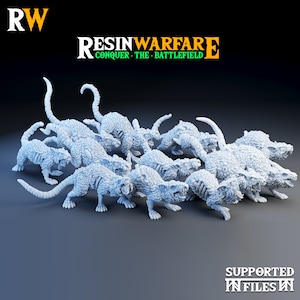 Giant Pox Rats by ResinWarfare | Tabletop RPG Miniature Figures