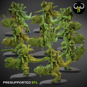Carnadon Squad by Clay Beast Creations | Tabletop RPG Miniature Figures