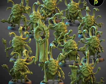 Escuadrón DiscEyeples de Clay Beast Creations / Figuras en miniatura para juegos de rol de mesa