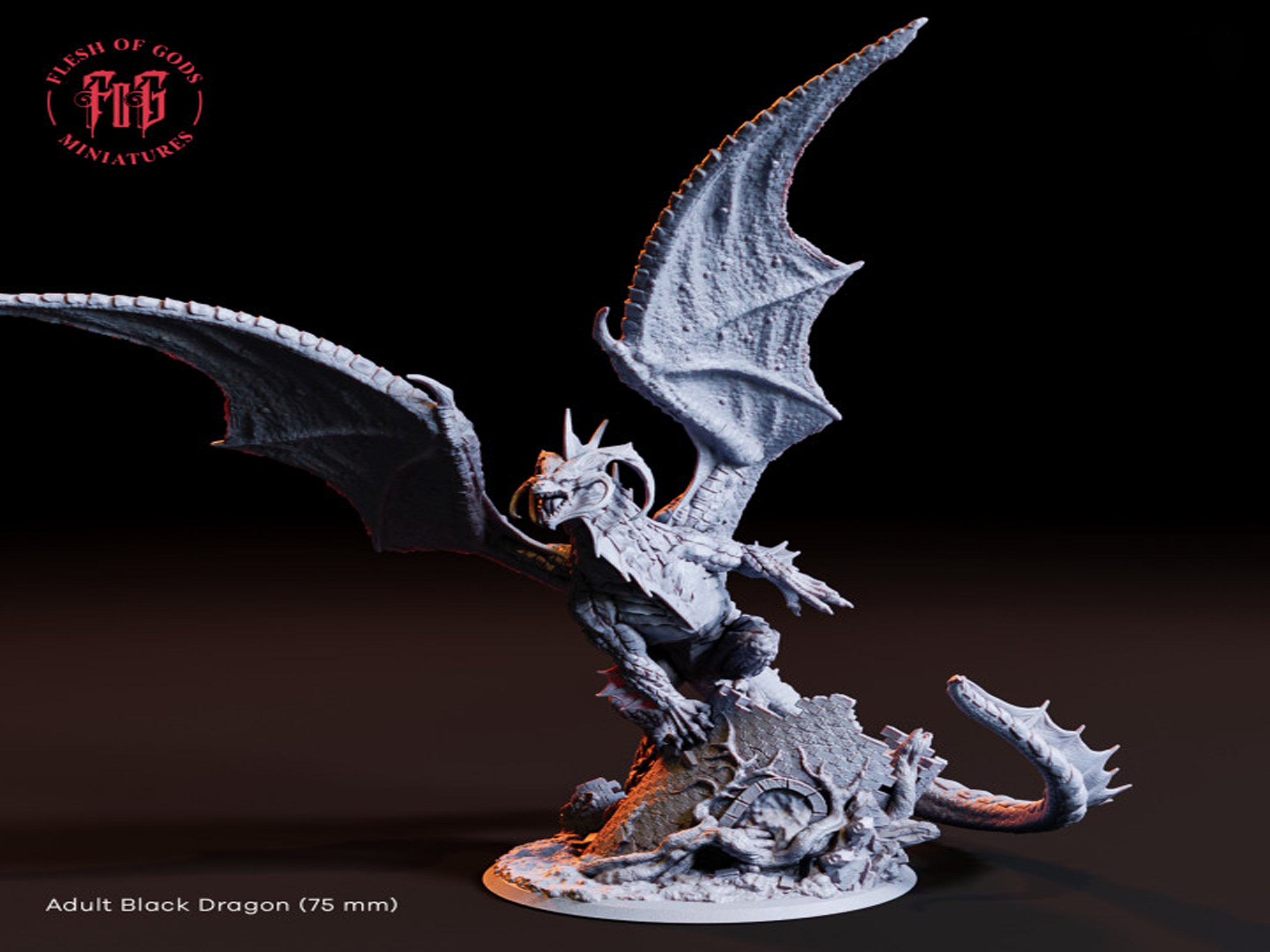 Dragon | Adult Black Dragon by Flesh of Gods | D&D | Pathfinder