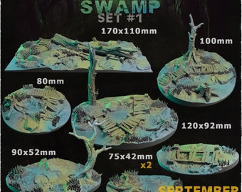 Dead Swamp | Miniature Bases | Zabavka Workshop | Tabletop RPG Miniature Figures
