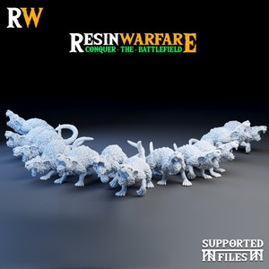 Giant Rats by ResinWarfare | Tabletop RPG Miniature Figures