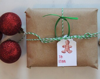 Gingerbread Scented Christmas Gift Tag Pack of 6