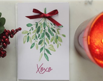 Sweet Mistletoe Scented Romantic Christmas Card