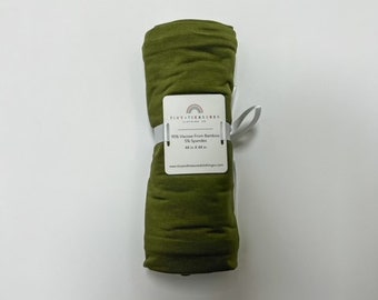 Olive Green Bamboo Baby Swaddle, Soft Baby Swaddle Blanket, Newborn Swaddle Blanket, Baby Blanket,Nursing Cover, Baby Announcement,Baby Gift