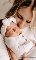 Soft White Bamboo Knot Headband, Girls Hair Bows, baby bows, knot bow, baby girl bows, newborn girl gift, baby girl outfit, newborn photo