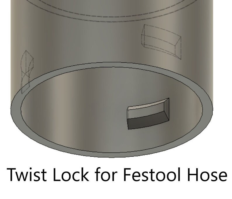 Dewalt Table Saw 2 1/4 inch to Festool/Ridgid/ShopVac/Craftsman Hose Adapter (attachment) image 5