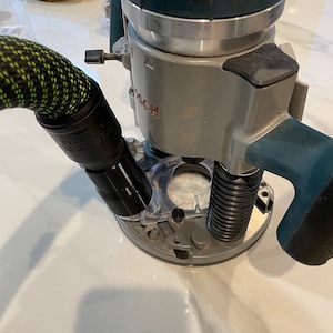 Bosch Router (1617 EVS) Adapter for Ridgid / Shop Vac / Festool / Craftsman Vacuum (attachment)