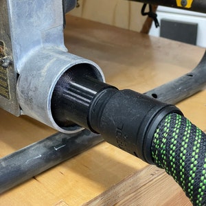 Dewalt Table Saw 2 1/4 inch to Festool/Ridgid/ShopVac/Craftsman Hose Adapter (attachment)