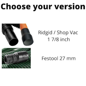 Dewalt Table Saw 2 1/4 inch to Festool/Ridgid/ShopVac/Craftsman Hose Adapter (attachment) image 6