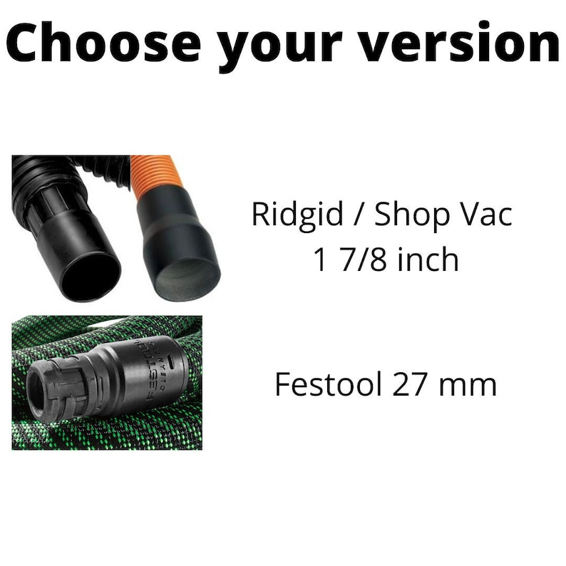 Dewalt Table Saw 2 1/4 inch to Festool/Ridgid/ShopVac/Craftsman Hose Adapter (attachment) image 6