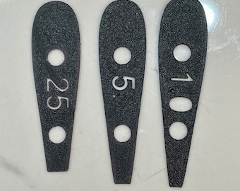 Cuñas para Axis Foils - Fuselaje negro y rojo - Juego de 3 0.25, 0.5 y 1 grados