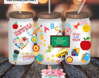 Teacher Appreciation week CUp Wrap 16 oz libbey wrap