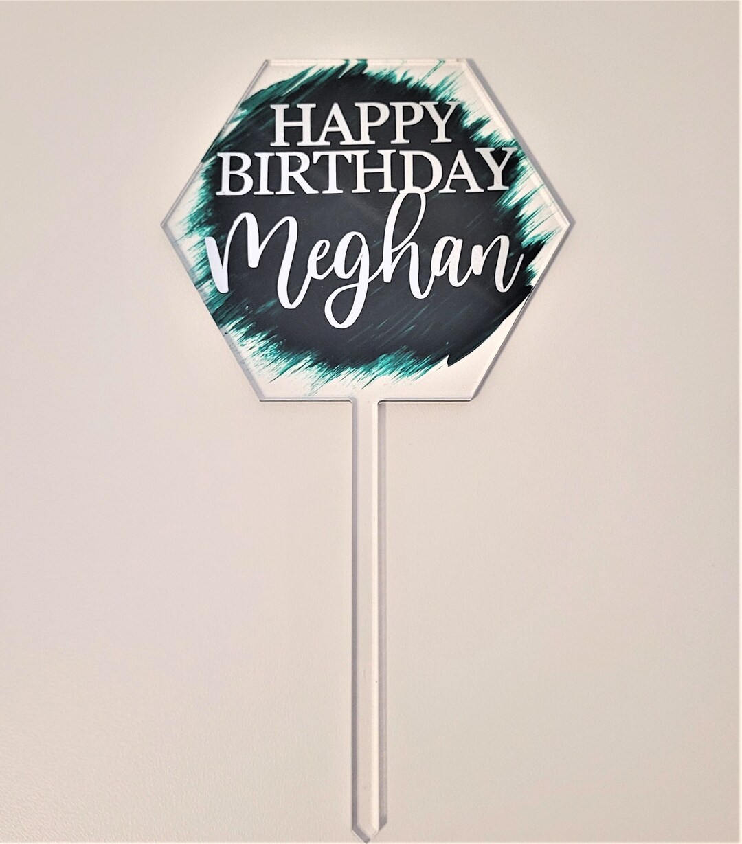 Custom Happy Birthday Cake Topper With Name Acrylic Cake Topper Cake ...