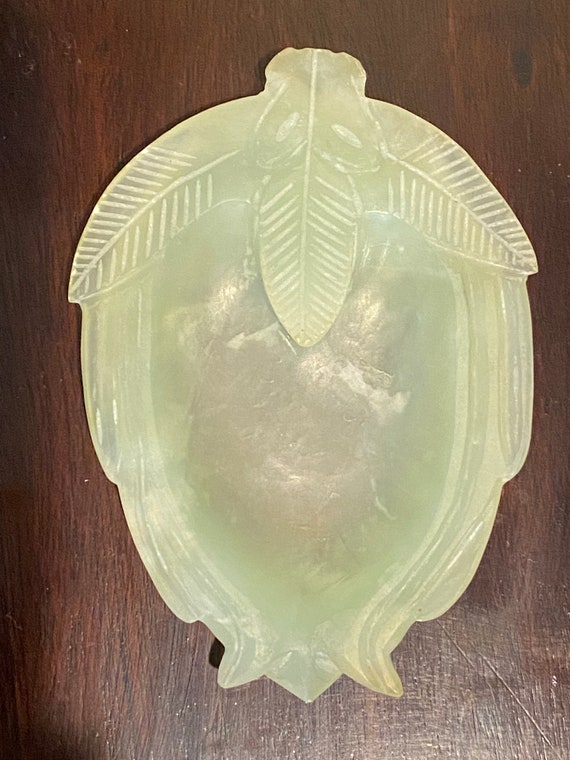 Hand Carved Jade Dish - image 7