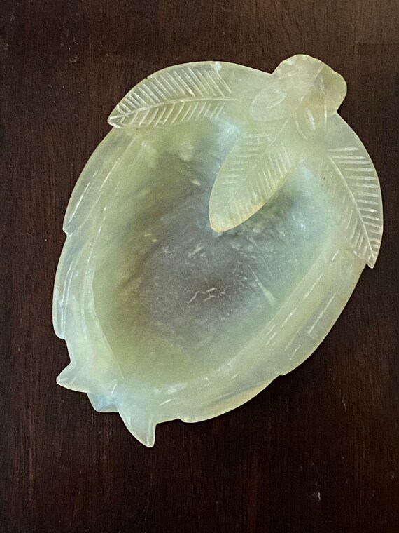 Hand Carved Jade Dish - image 6