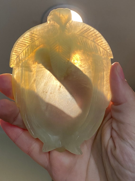 Hand Carved Jade Dish - image 8