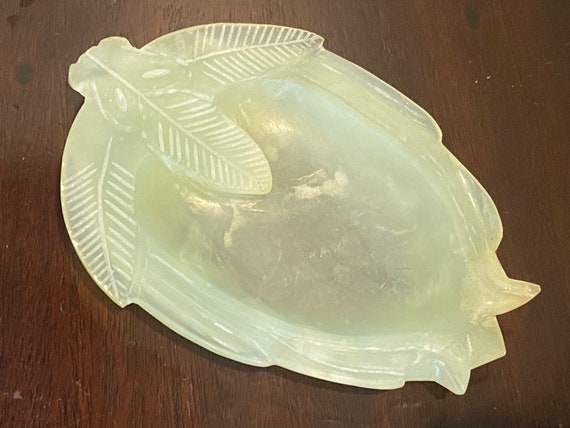 Hand Carved Jade Dish - image 1