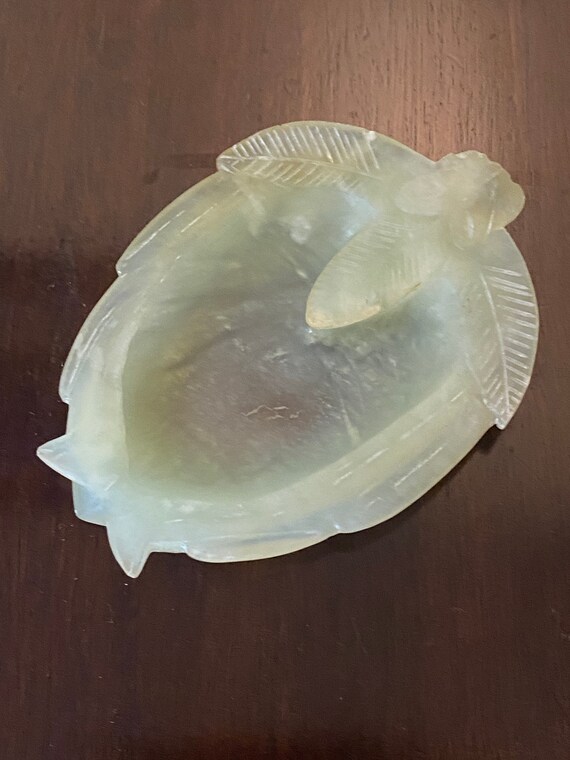 Hand Carved Jade Dish - image 2