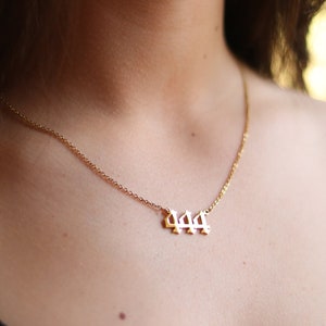 Angel Number Necklace, 111 222 333 Necklaces, Personalized Gift, Dainty Angel Numbers Necklace, Lucky Number, Christmas Gift for her