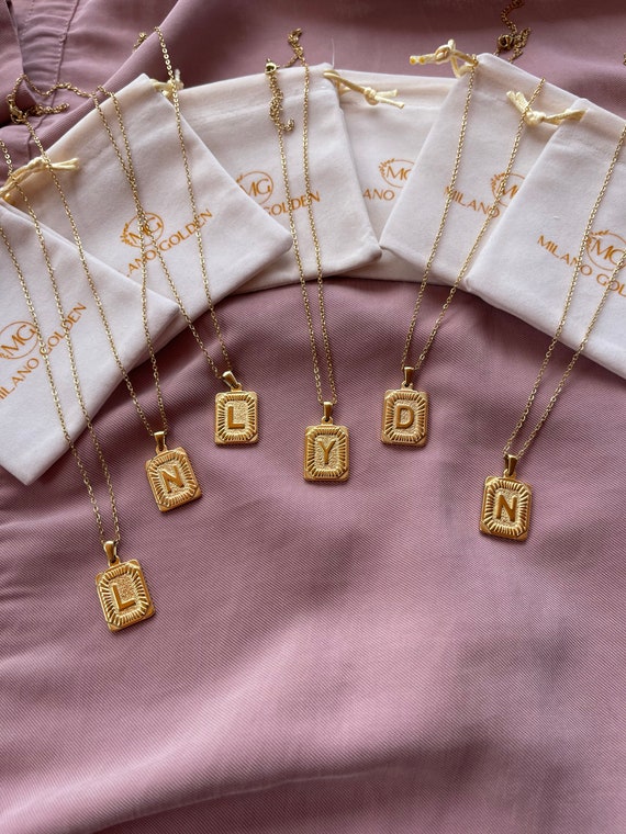 Bridesmaid Gift Set of 6, Maid of Honor Gift,Gold Necklace, Bachelorette Party Custom Jewelry, Wedding Jewelry, Bridal Part Bridesmaids Gift