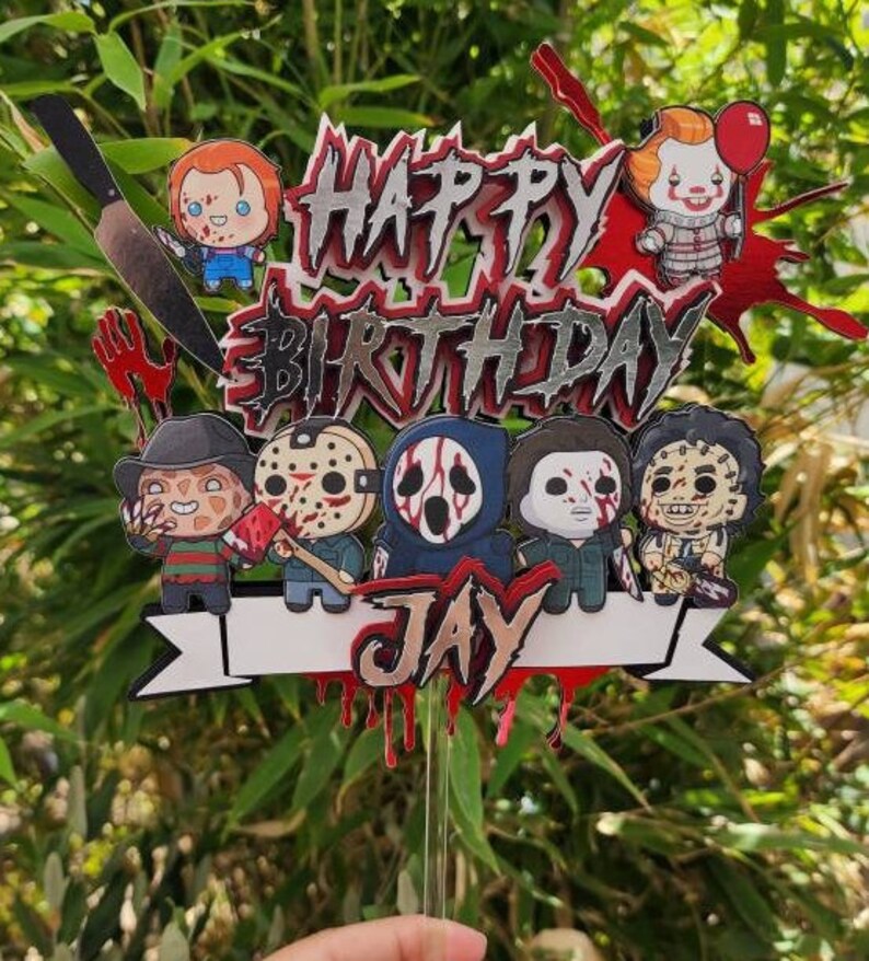 Classic Horror Movie Cake Topper Etsy