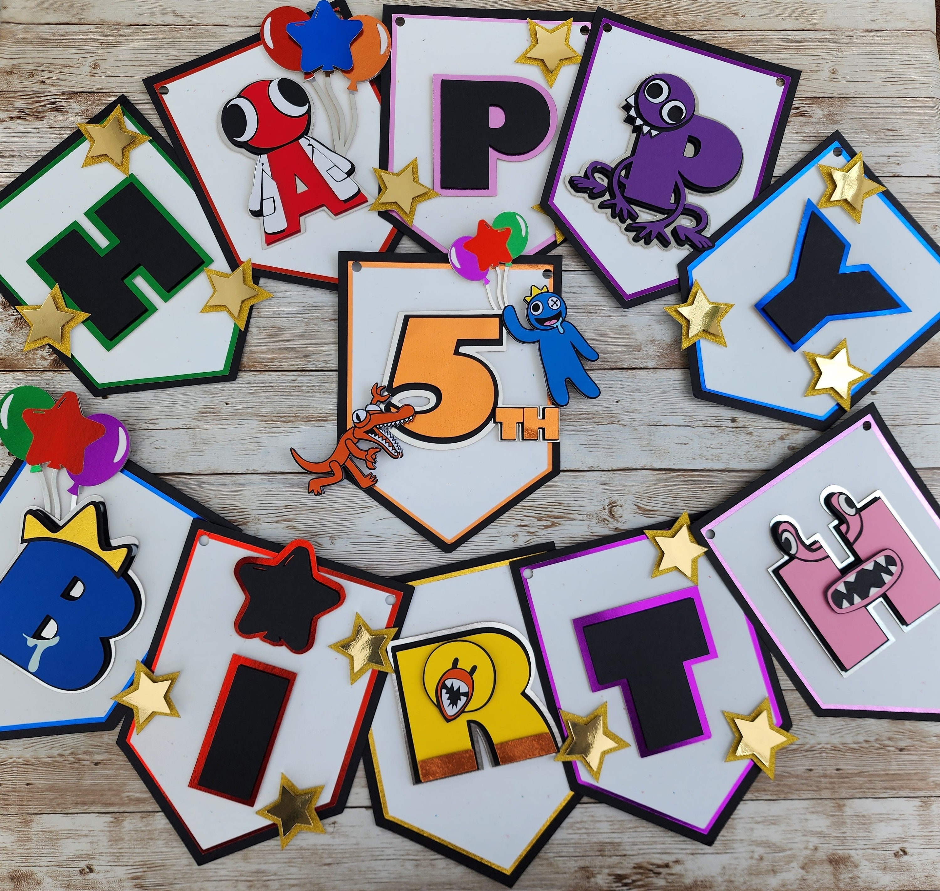 Rainbow friends birthday decoration #birthdayboy#6years#rainbowfriends