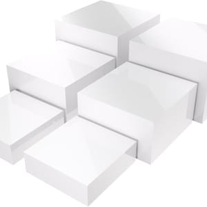 Premium Set of 6 Pcs Acrylic Food Risers for Buffet，white Riser Stand ...