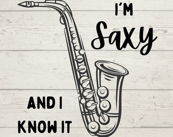 Saxophone Svg, Music Instrument Png Files, Band Bundle, Jazz, Cricut Cutfile, Silhouette, Digital Download, Marching Band