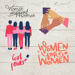 Frauen SVG Dateien, Girl Power SVG, Women support women Cutfile, Cricut, Silhouette, PNG, Digital Download, International Womens Day Bundle svg