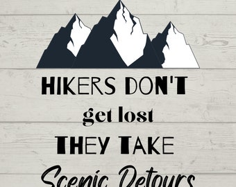 Hiking SVG Clipart: Mountain Adventure Design (Digital Download)