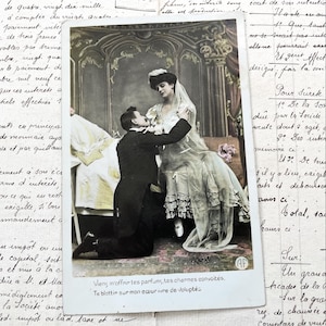 1900s - Postcard of a couple some words about love