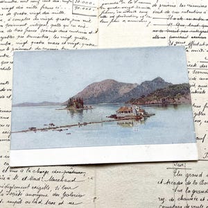 Anni '10 - Cartolina greca - Illustrazione di paesaggio