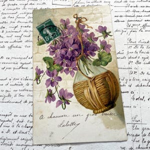 Anni 1900 - Cartolina con un bellissimo mazzo di piccoli fiori